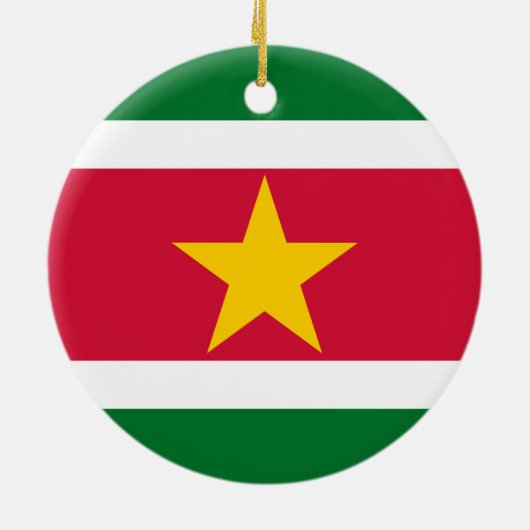 Flagge des Suriname-Ornaments Keramik Ornament (Hinten)