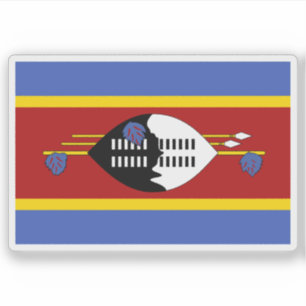Flagge des Swazi-Volkes, Republik Südafrika Aufkleber
