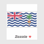 Flagge des Territoriums des Britischen Indischen O Aufkleber (Blatt)