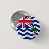 Flagge des Territoriums des Britischen Indischen O Button (Vorne & Hinten)