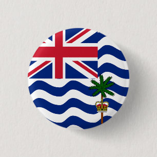 Flagge des Territoriums des Britischen Indischen O Button