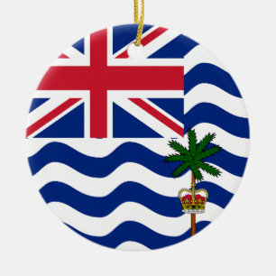 Flagge des Territoriums des Britischen Indischen O Keramik Ornament