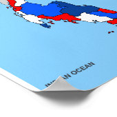 Flagge des Thailand-Landes Poster (Ecke)