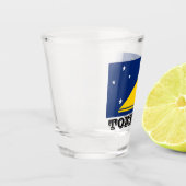 Flagge des Tokelau-Schießglases Schnapsglas (Links)