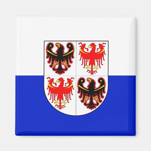 Flagge des Trentino-Südtirol (Italien) Magnet (Vorne)