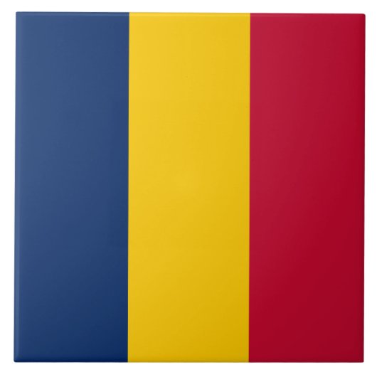 Flagge des Tschad (afrikanisches Land) Fliese (Vorderseite)