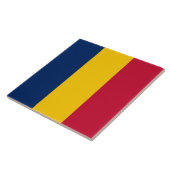Flagge des Tschad (afrikanisches Land) Fliese (Seite)