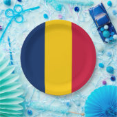Flagge des Tschad (afrikanisches Land) Pappteller (Party)