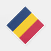 Flagge des Tschad (afrikanisches Land) Serviette (Ecke)