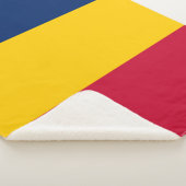 Flagge des Tschad (afrikanisches Land) Sherpadecke (3/4)