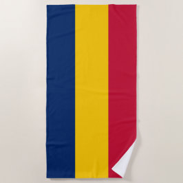 Flagge des Tschad (afrikanisches Land) Strandtuch