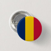 Flagge des Tschad Button (Vorne & Hinten)