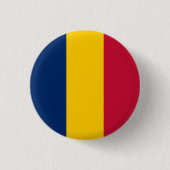 Flagge des Tschad Button (Vorderseite)