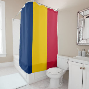 Flagge des Tschad Duschvorhang