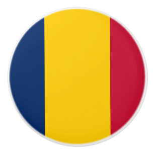 Flagge des Tschad-Keramik-Knobs Keramikknauf