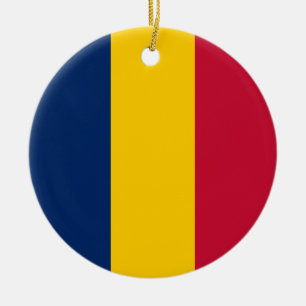 Flagge des Tschad Keramik Ornament