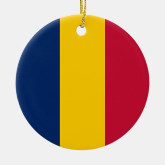 Flagge des Tschad Keramik Ornament (Vorne)
