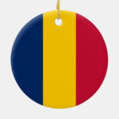 Flagge des Tschad Keramik Ornament (Hinten)