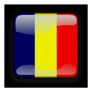 Flagge des Tschad Poster