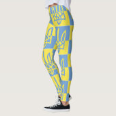 Flagge des ukrainischen Wappen Poseidon Trident Tr Leggings (Links)
