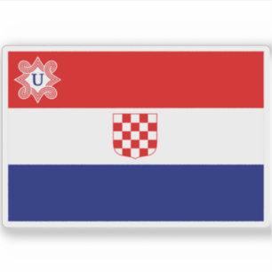 Flagge des unabhängigen Staat Kroatiens (1941-1945 Aufkleber