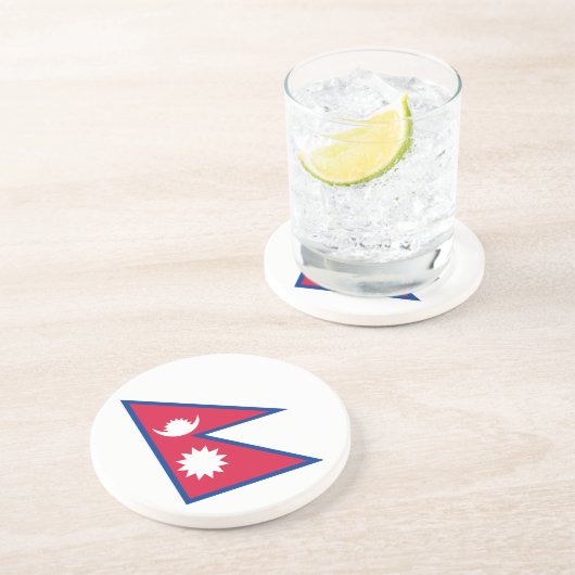 Flagge des Untersetzer Nepal (Seite)