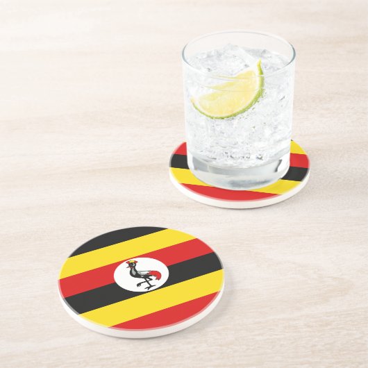 Flagge des Untersetzer Uganda (Seite)
