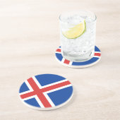 Flagge des Untersetzer von Island (Seite)