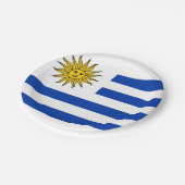 Flagge des Uruguay-Party Pappteller (Schrägansicht)