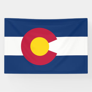 Flagge des US-Bundesstaates Colorado Banner