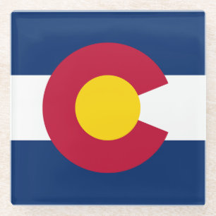 Flagge des US-Bundesstaates Colorado Glasuntersetzer