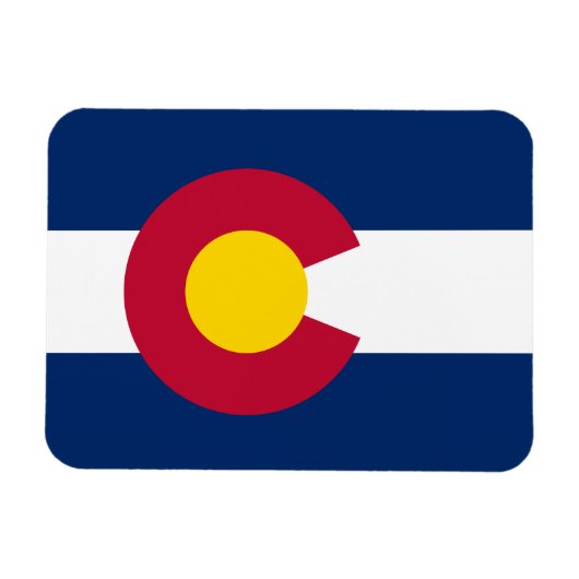 Flagge des US-Bundesstaates Colorado Magnet (Horizontal)