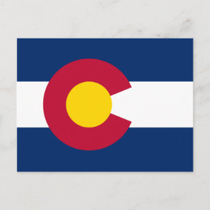 Flagge des US-Bundesstaates Colorado Postkarte