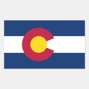 Flagge des US-Bundesstaates Colorado Rechteckiger Aufkleber