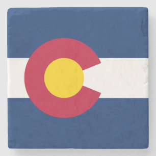 Flagge des US-Bundesstaates Colorado Steinuntersetzer