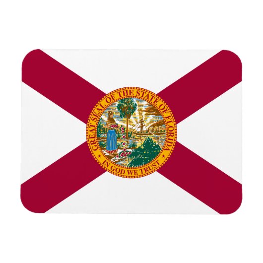 Flagge des US-Bundesstaates Florida Magnet (Horizontal)