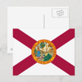 Flagge des US-Bundesstaates Florida Postkarte (Vorne/Hinten)