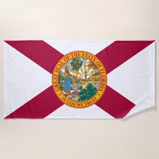 Flagge des US-Bundesstaates Florida Strandtuch (Vorderseite)