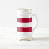 Flagge des US-Bundesstaates Georgia Bierglas (VorderseiteRechts)