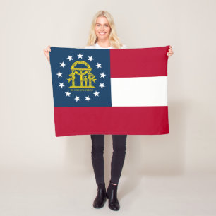 Flagge des US-Bundesstaates Georgia Fleecedecke