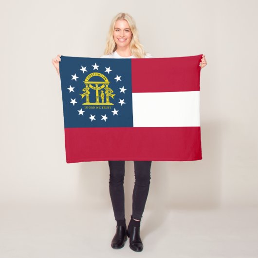 Flagge des US-Bundesstaates Georgia Fleecedecke (Beispiel)