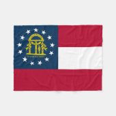 Flagge des US-Bundesstaates Georgia Fleecedecke (Vorderseite (Horizontal))
