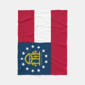 Flagge des US-Bundesstaates Georgia Fleecedecke (Vorderseite)