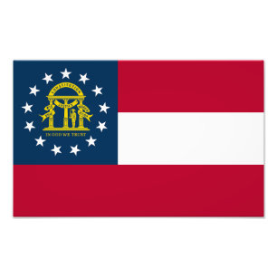 Flagge des US-Bundesstaates Georgia Fotodruck