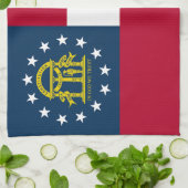 Flagge des US-Bundesstaates Georgia Geschirrtuch (Gefaltet)