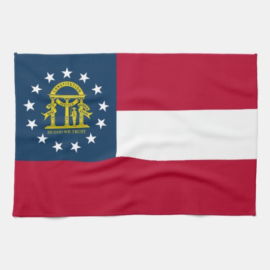 Flagge des US-Bundesstaates Georgia Geschirrtuch (Horizontal)