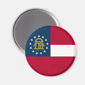 Flagge des US-Bundesstaates Georgia Magnet (Vorderseite/Rückseite)