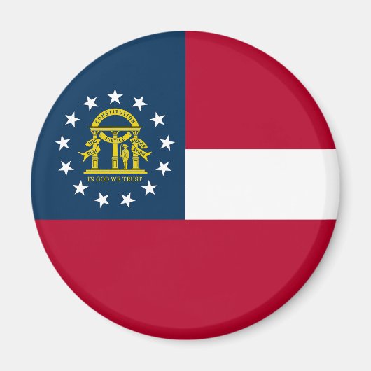 Flagge des US-Bundesstaates Georgia Magnet (Vorne)