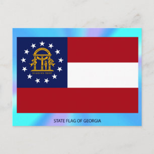 Flagge des US-Bundesstaates Georgia Postkarte