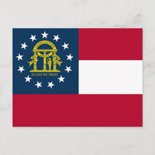 Flagge des US-Bundesstaates Georgia Postkarte